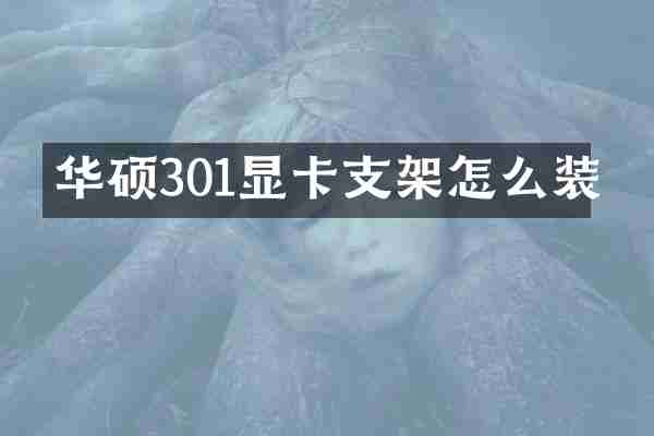 华硕301显卡支架怎么装