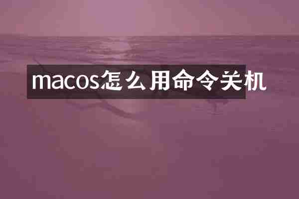 macos怎么用命令关机