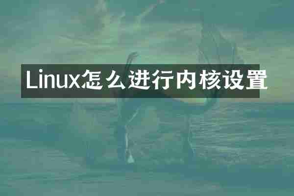 Linux怎么进行内核设置
