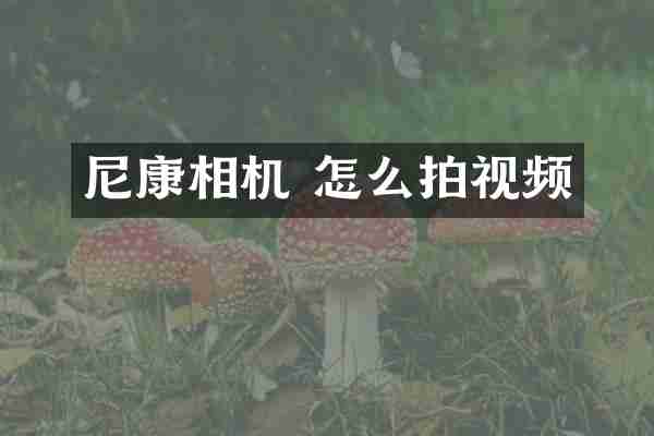 尼康相机 怎么拍视频