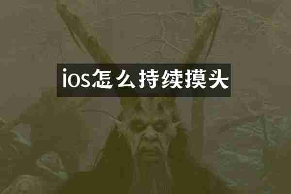 ios怎么持续摸头