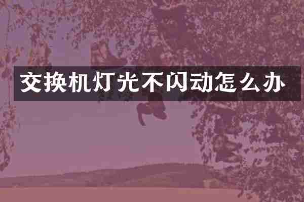 交换机灯光不闪动怎么办