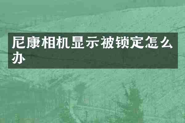 尼康相机显示被锁定怎么办