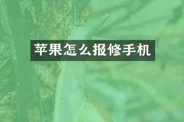 苹果怎么报修手机