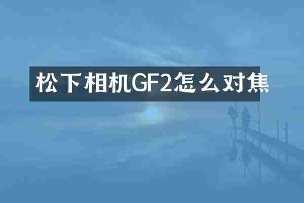 相机GF2怎么对焦