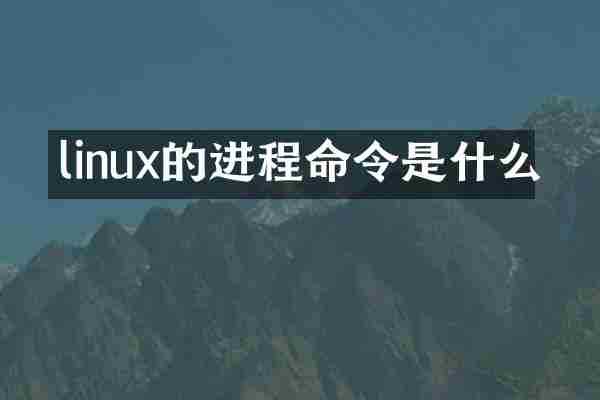 linux的进程命令是什么