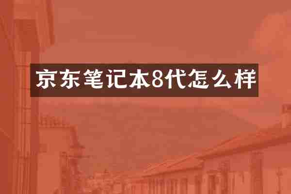 京东笔记本8代怎么样