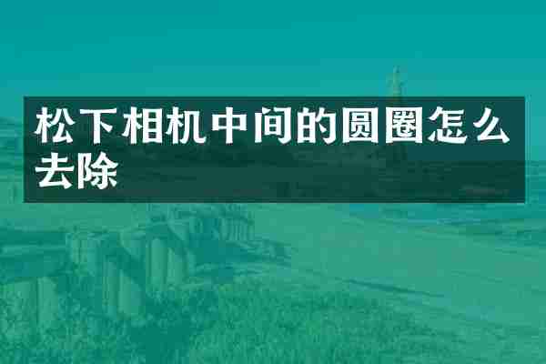 相机中间的圆圈怎么去除