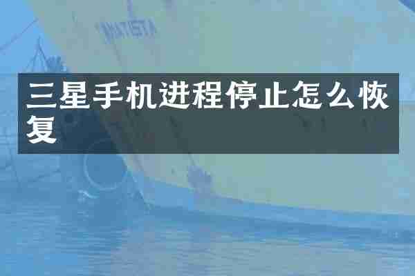 三星手机进程停止怎么恢复