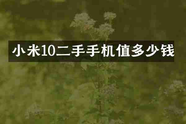 小米10二手手机值多少钱