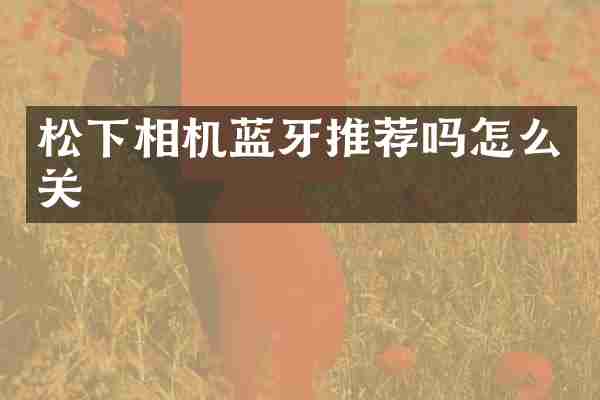 松下相机蓝牙推荐吗怎么关