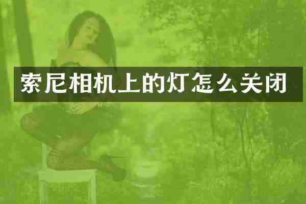 索尼相机上的灯怎么关闭
