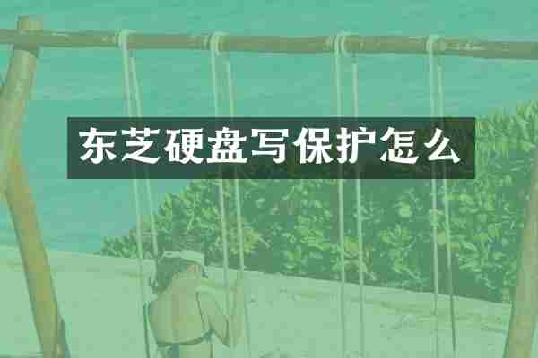 东芝硬盘写保护怎么