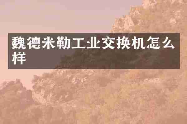 魏德米勒工业交换机怎么样