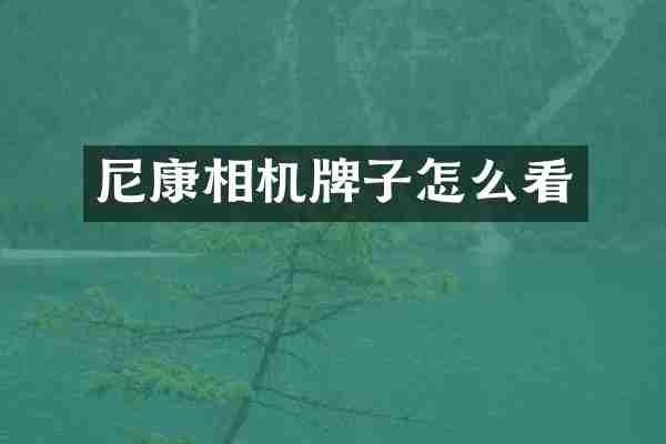 尼康相机牌子怎么看