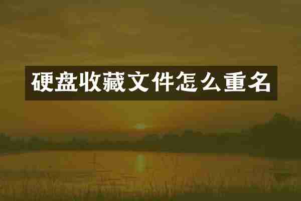 硬盘收藏文件怎么重名
