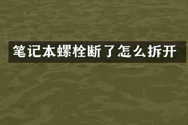 笔记本螺栓断了怎么拆开