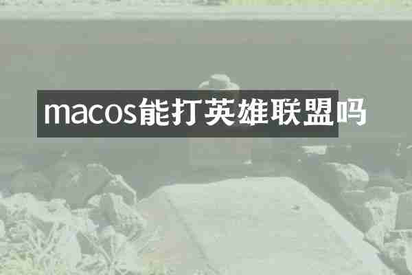 macos能打英雄联盟吗
