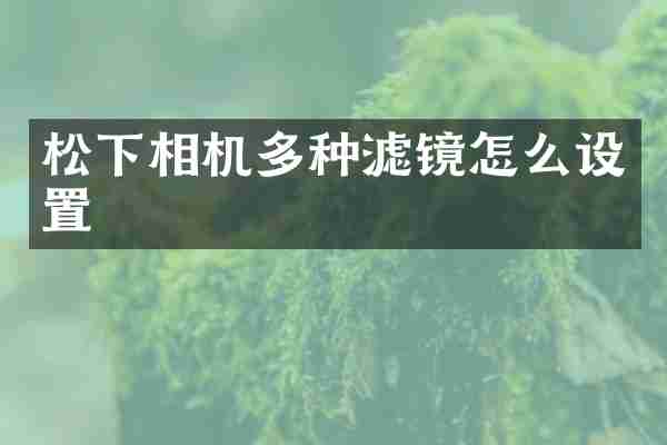 松下相机多种滤镜怎么设置