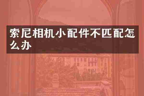 索尼相机小配件不匹配怎么办