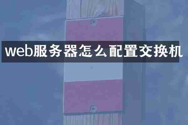web服务器怎么配置交换机