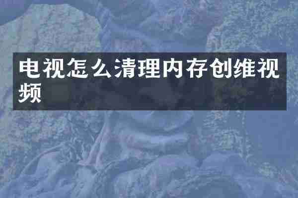 电视怎么清理内存创维视频