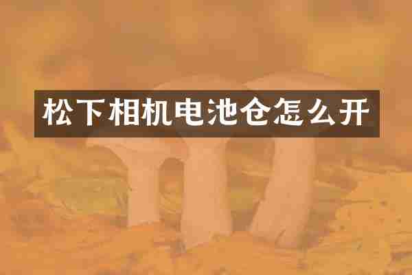 松下相机电池仓怎么开