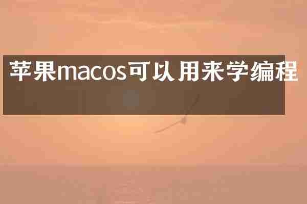 苹果macos可以用来学编程吗