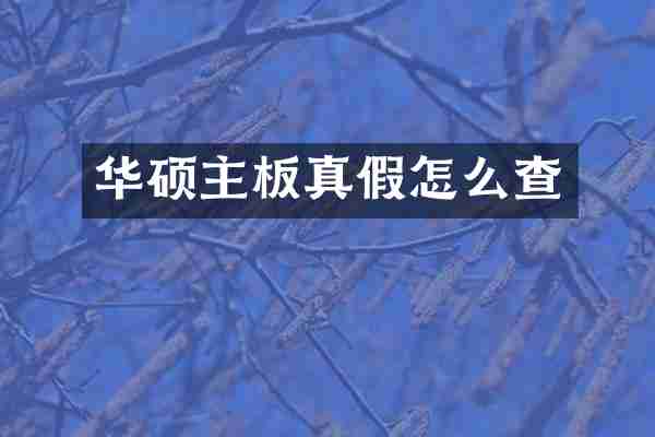 华硕主板真假怎么查