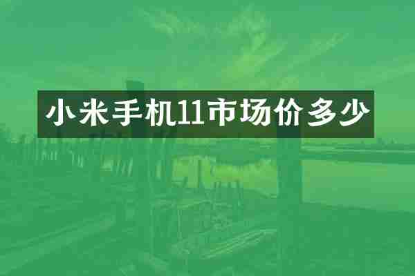 小米手机11市场价多少