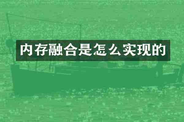 内存融合是怎么实现的