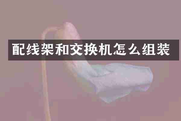 配线架和交换机怎么组装