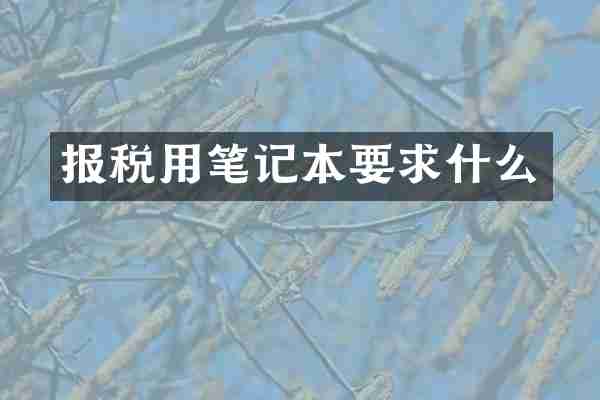 报税用笔记本要求什么