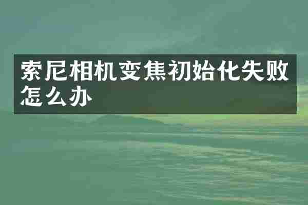 索尼相机变焦初始化失败怎么办