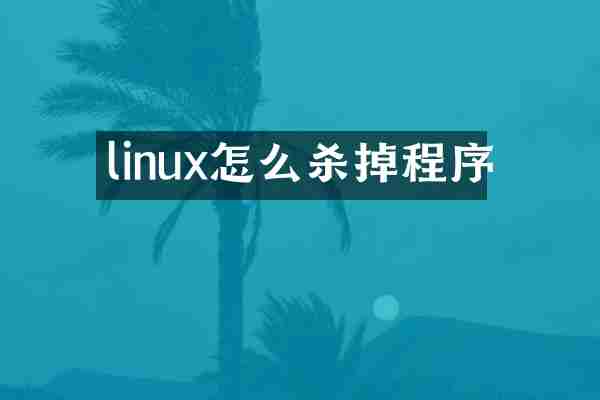 linux怎么杀掉程序
