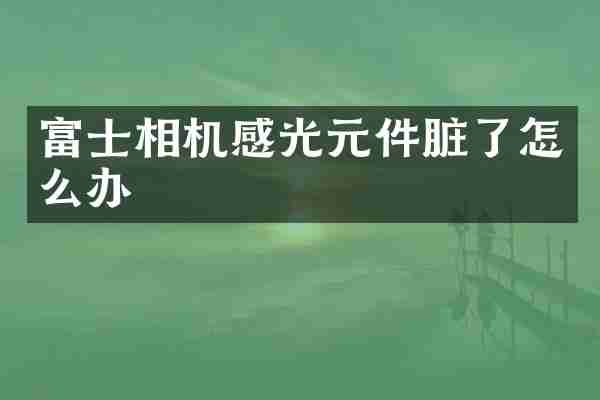 富士相机感光元件脏了怎么办