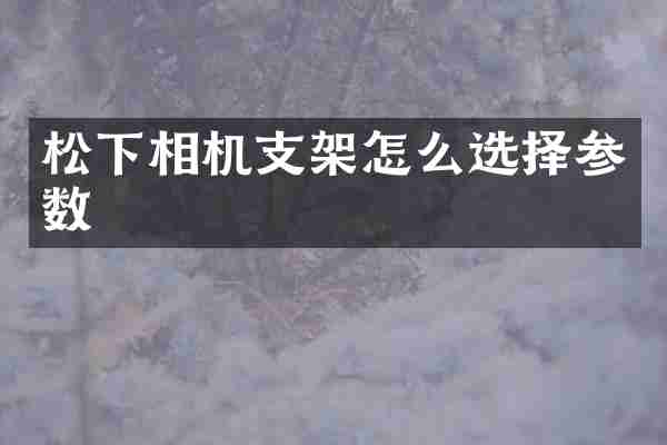 松下相机支架怎么选择参数