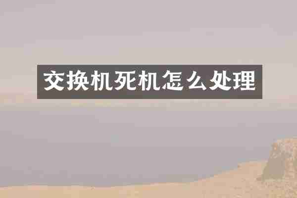 交换机死机怎么处理