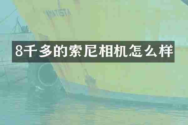 8千多的索尼相机怎么样
