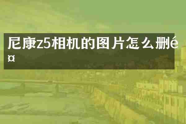 尼康z5相机的图片怎么删除