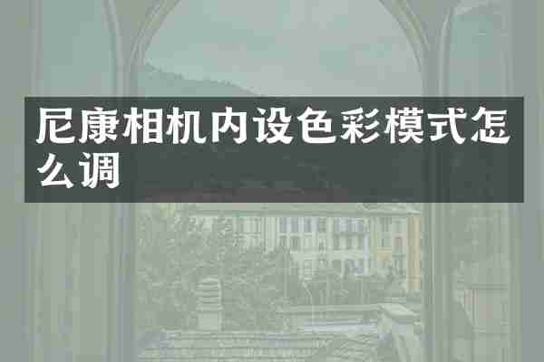 尼康相机内设色彩模式怎么调