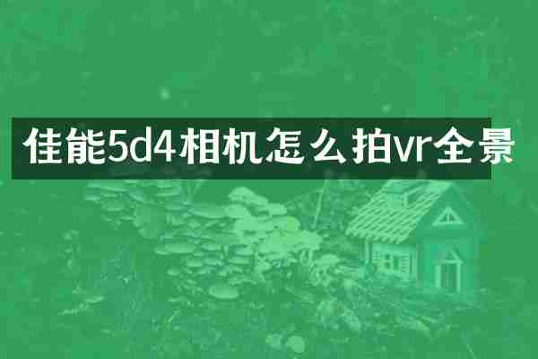 佳能5d4相机怎么拍vr全景