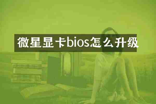 微星显卡bios怎么升级