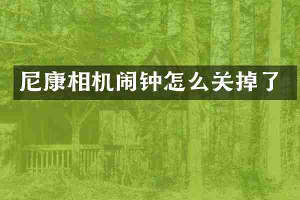 尼康相机闹钟怎么关掉了