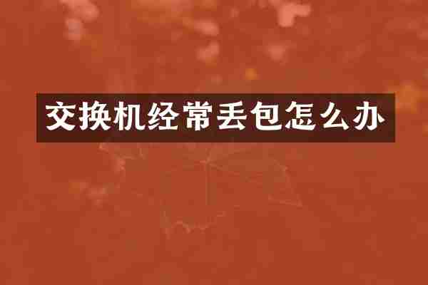 交换机经常丢包怎么办