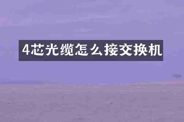 4芯光缆怎么接交换机