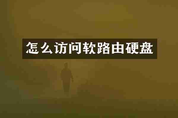 怎么访问软路由硬盘