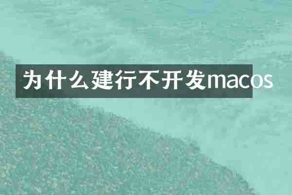 为什么建行不开发macos