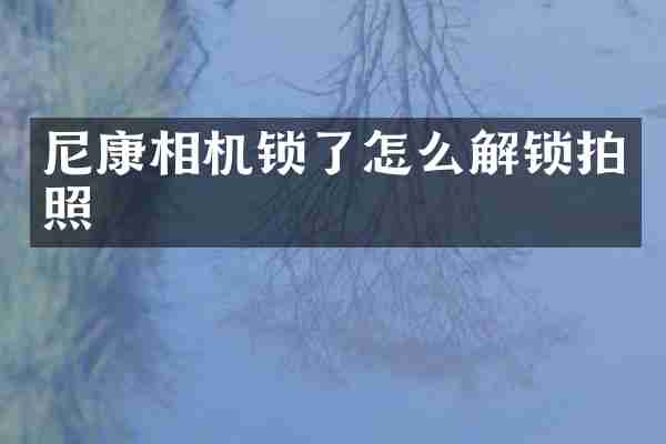 尼康相机锁了怎么解锁拍照