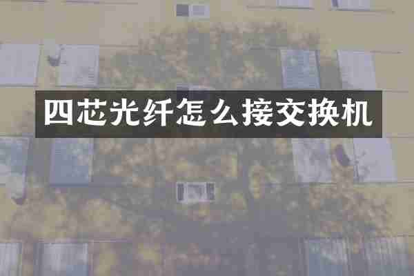 四芯光纤怎么接交换机